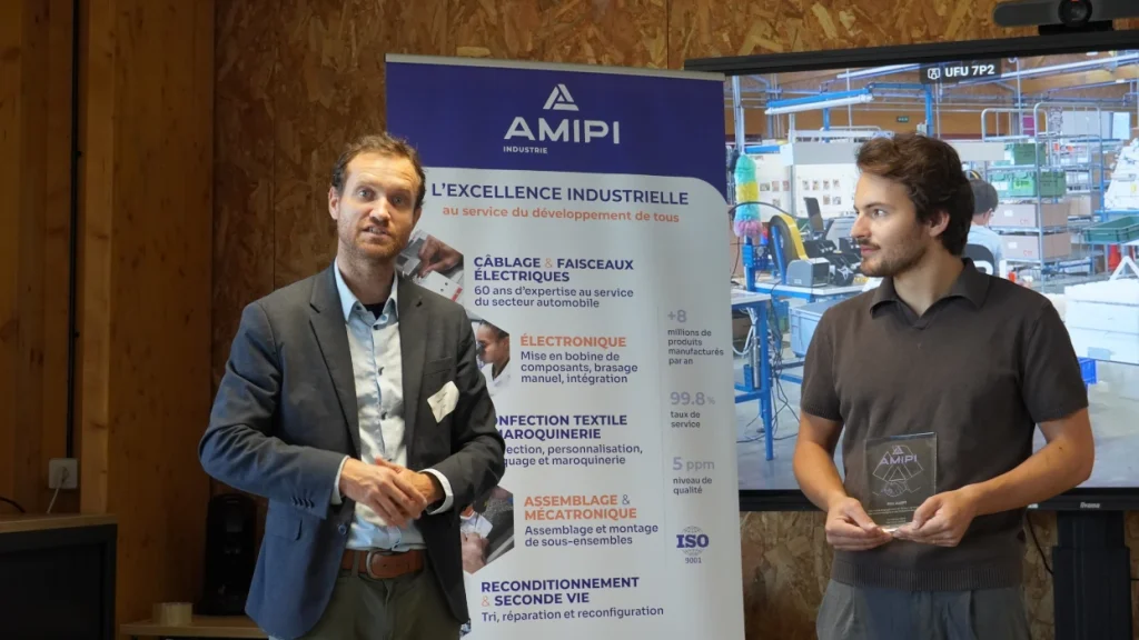 Quentin, directeur de la Transformation et Thaddée Caron, fondateur d'ATHANA présentent le partenariat entre AMIPI et ATHANA