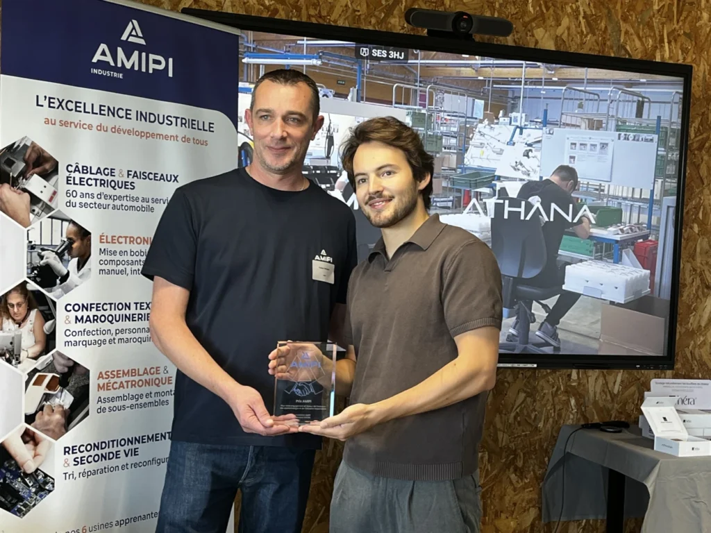 Remise du trophée Partenaire Industrie Responsable à Thaddée Caron